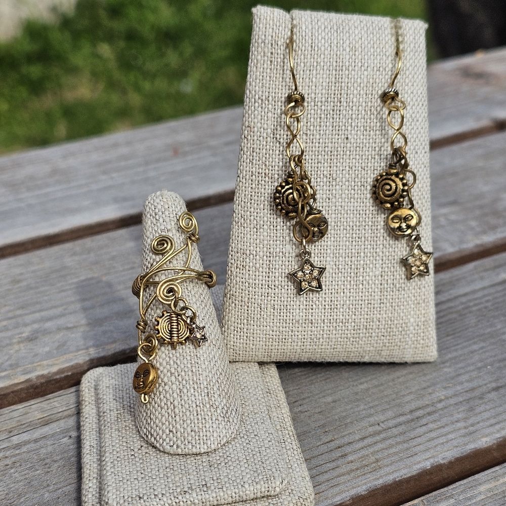 Handmade ring/ earring set - Picture 3 of 7